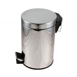 Mehr Produktinformationen Runder M�lleimer mit Pedal aus Edelstahl, 3 l