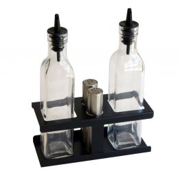 Mehr Produktinformationen Menage 4-teilig Öl + Essig + Salz + Pfeffer Mehr Produktinformationen Menage 4-teilig Öl + Essig + Salz + Pfeffer