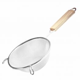 Mehr Produktinformationen Sieb, verzinnt, 14 cm, mittlere Struktur, Holzgriff