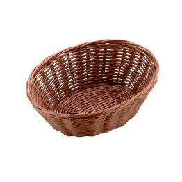 Mehr Produktinformationen Ovaler Korb 18 x 13 cm dunkles Polyrattan