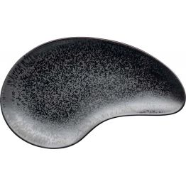 Mehr Produktinformationen EBONY Platte flach oval 36 x 21 cm schwarz 